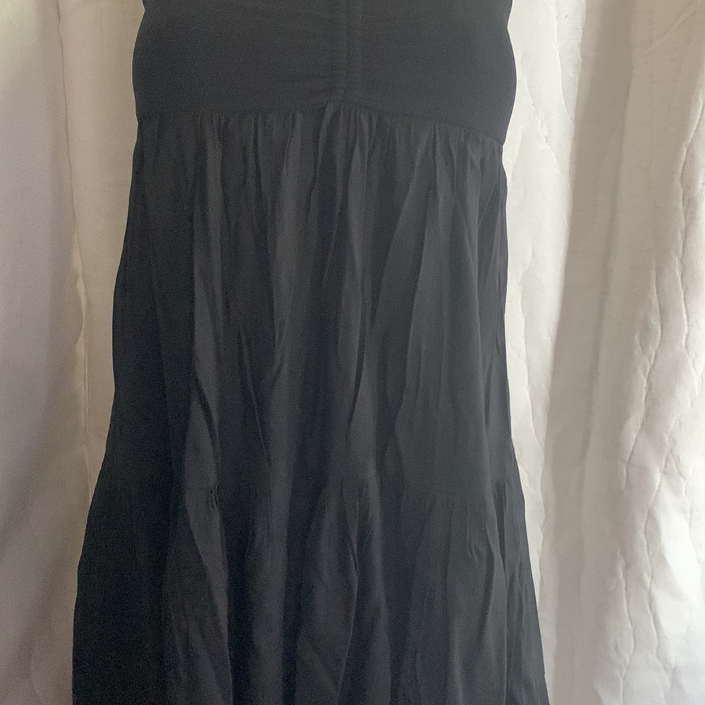 Theory Linen Viscose Elastane Tiered Halter Midi … - image 4